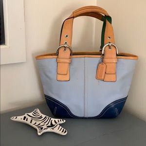 COACH Mini Canvas and Leather Hobo, No. L2J-9509